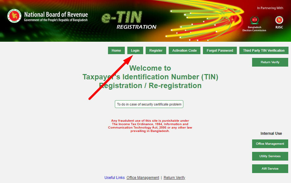 TIN Certificate Correction Online